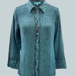 Collared Neck Full Sleeves Ladies Designer Shirt SHS-2006
