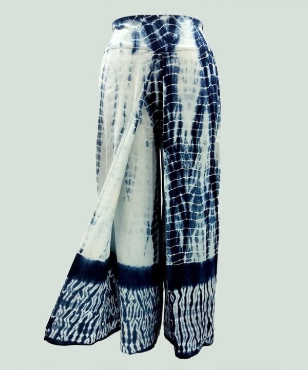 WOMEN?S FLARED PLEATED TIE & DYE DESIGNER PANT SHP-2004