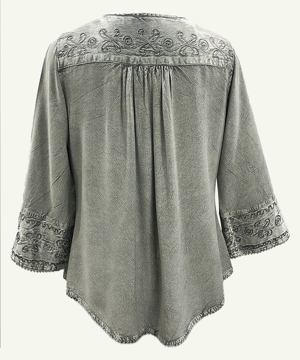 Women?s Beautiful Tops for Ladies V-Neckline Blouse SHT-1986 - Image 3