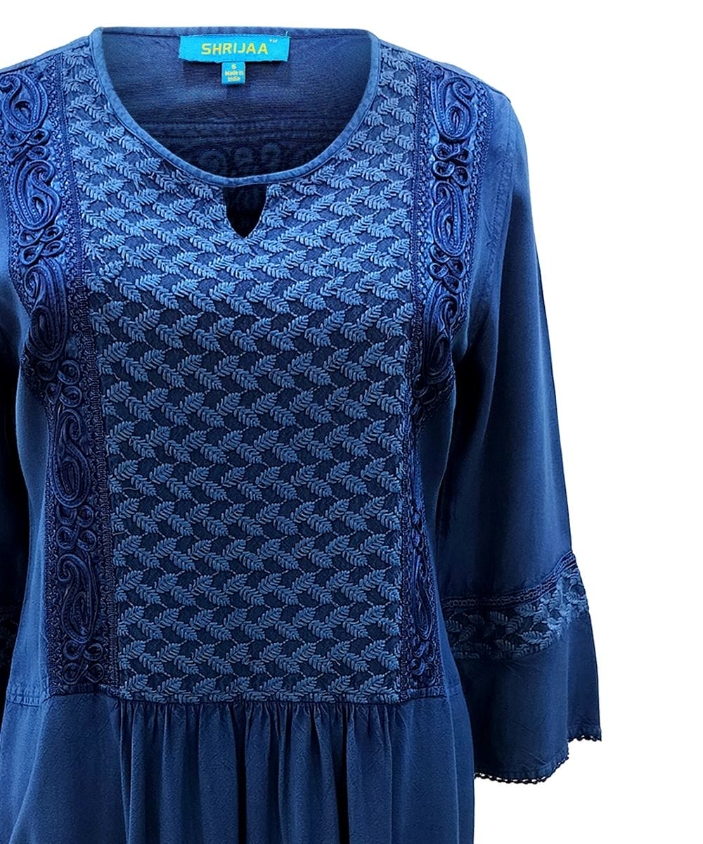 100% RAYON V LOOK NECK ? SLEEVES WOMEN?S TOP SHT-2019 - Image 3