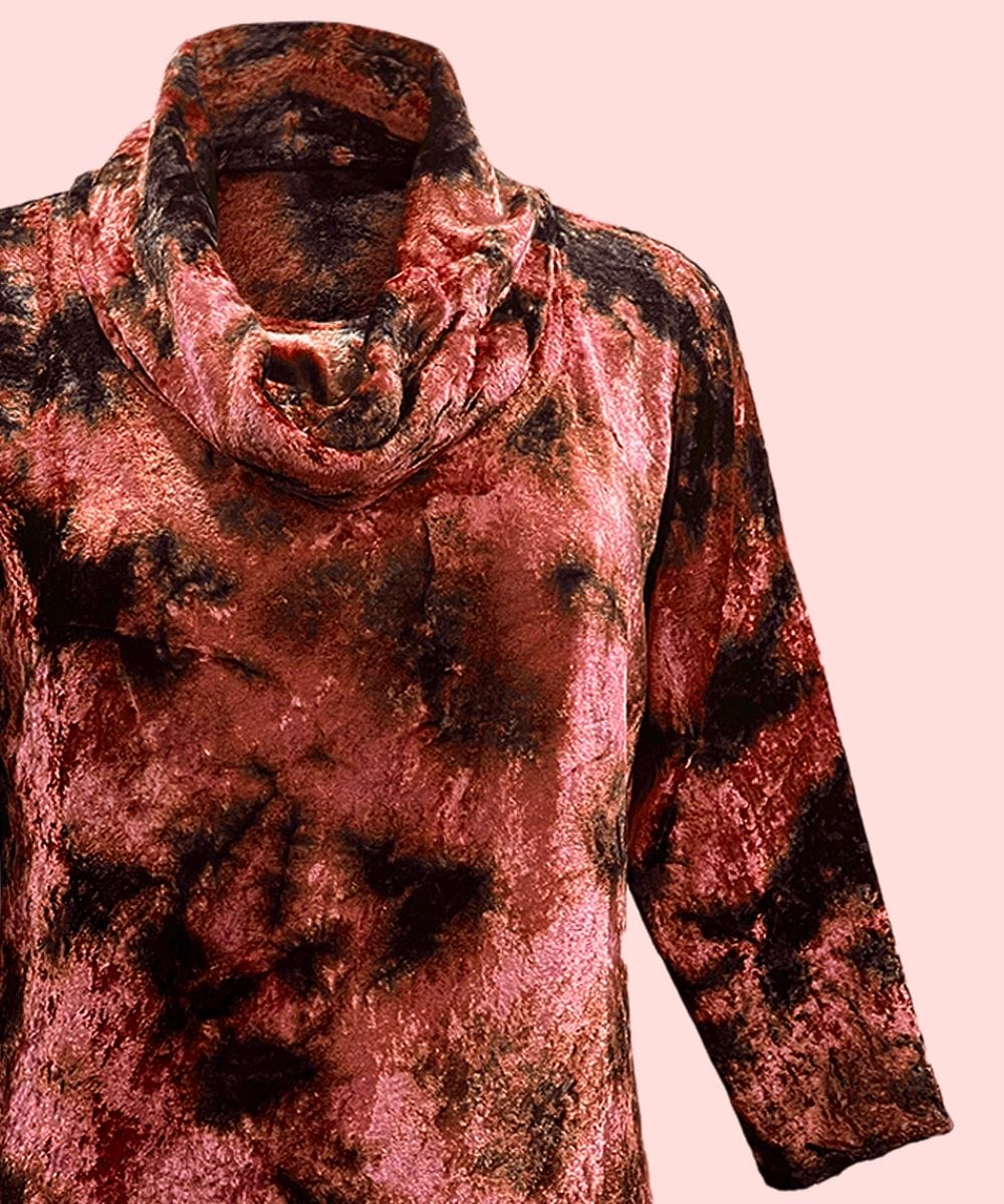 WOMEN?S 100% VISCOSE VELVET LONG SLEEVES TOP SHT-1998 - Image 3