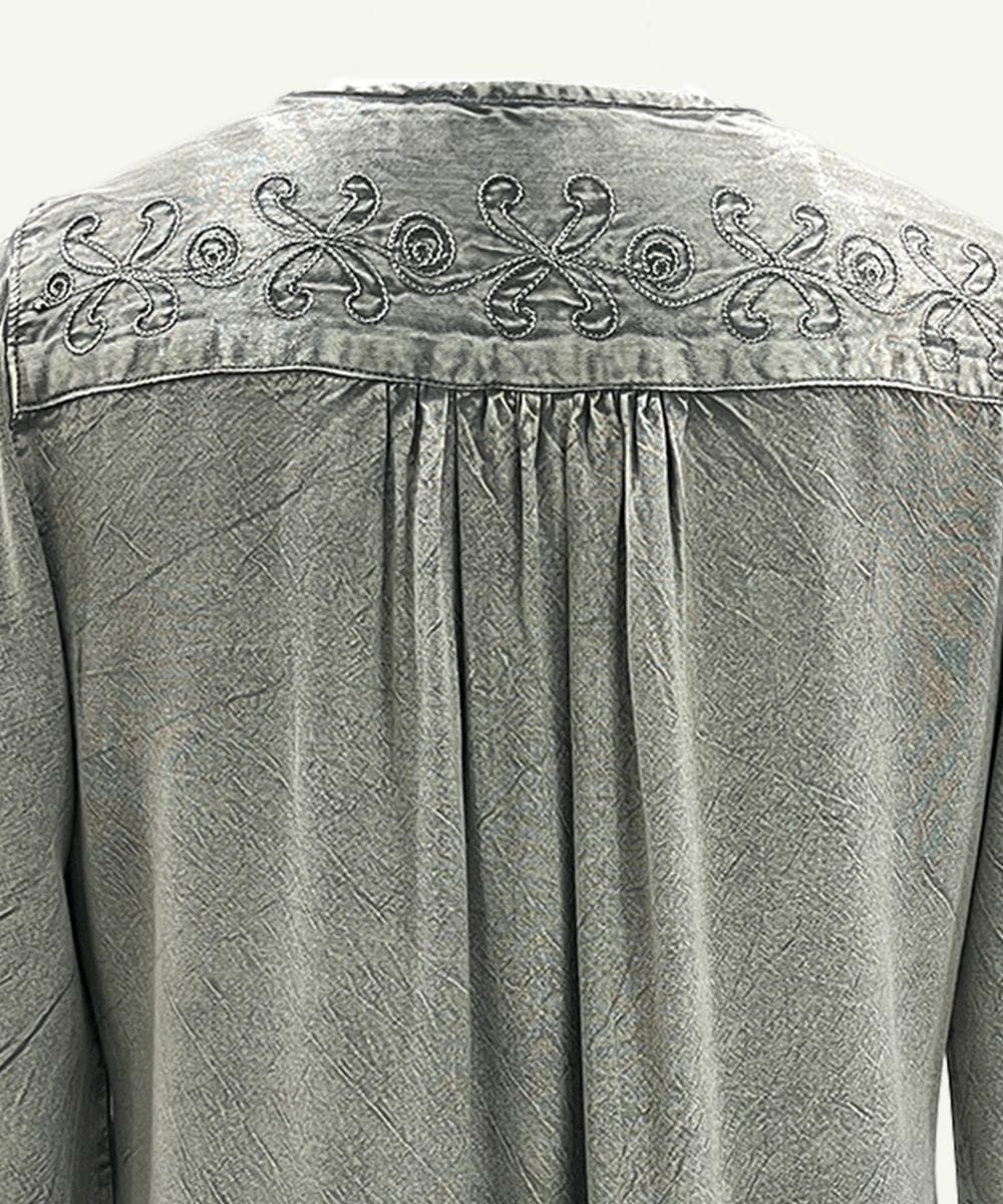 Women?s Beautiful Tops for Ladies V-Neckline Blouse SHT-1986 - Image 5