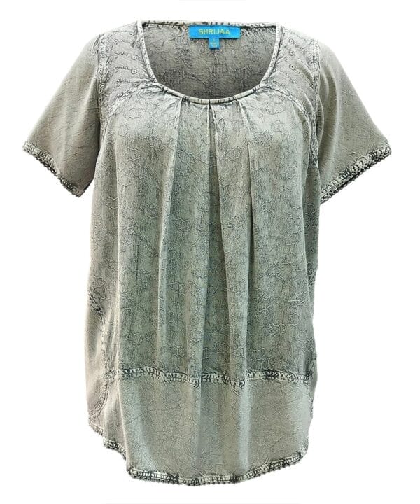 100% RAYON ROUND NECK SHORT SLEEVES WOMEN?S TRENDY TOP SHT- 2020