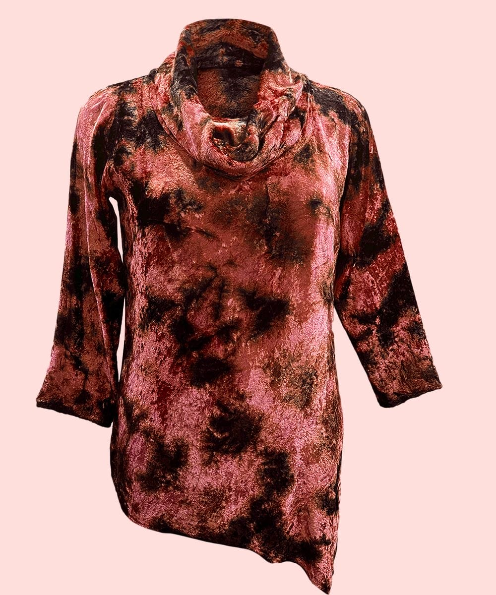 WOMEN?S 100% VISCOSE VELVET LONG SLEEVES TOP SHT-1998